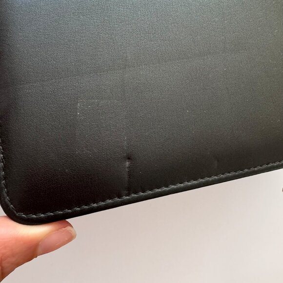 COACH Vintage Black Leather Zipper Palm Pilot Case / Wallet Pouch - Picture 6 of 12